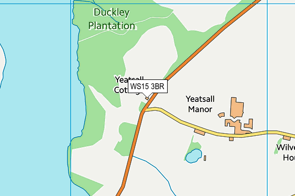 WS15 3BR map - OS VectorMap District (Ordnance Survey)