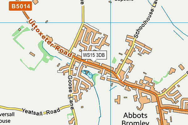 WS15 3DB map - OS VectorMap District (Ordnance Survey)