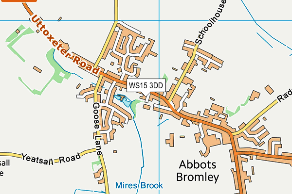 WS15 3DD map - OS VectorMap District (Ordnance Survey)