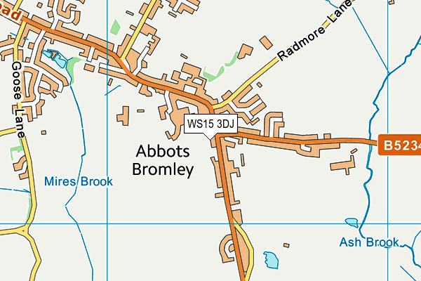 WS15 3DJ map - OS VectorMap District (Ordnance Survey)