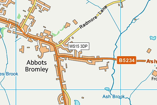 WS15 3DP map - OS VectorMap District (Ordnance Survey)