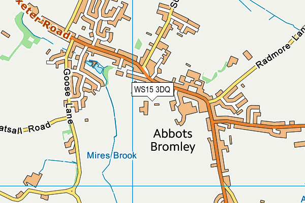 WS15 3DQ map - OS VectorMap District (Ordnance Survey)