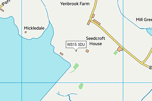 WS15 3DU map - OS VectorMap District (Ordnance Survey)