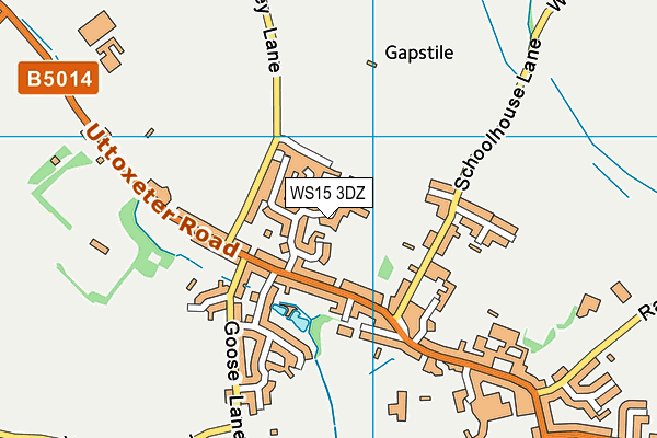 WS15 3DZ map - OS VectorMap District (Ordnance Survey)