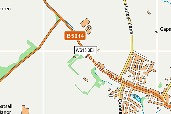 WS15 3EH map - OS VectorMap District (Ordnance Survey)