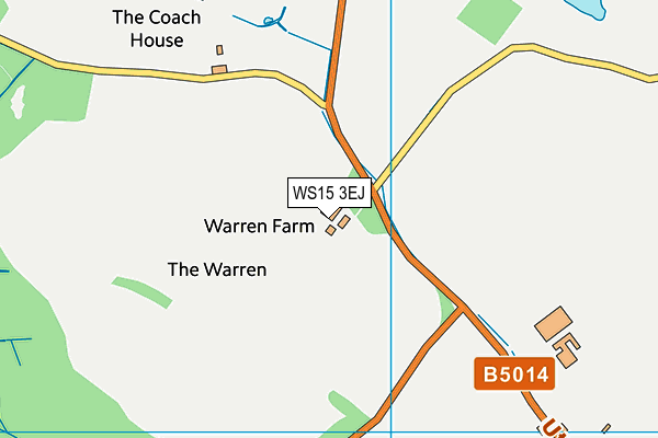 WS15 3EJ map - OS VectorMap District (Ordnance Survey)