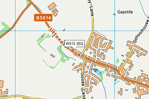 WS15 3EQ map - OS VectorMap District (Ordnance Survey)