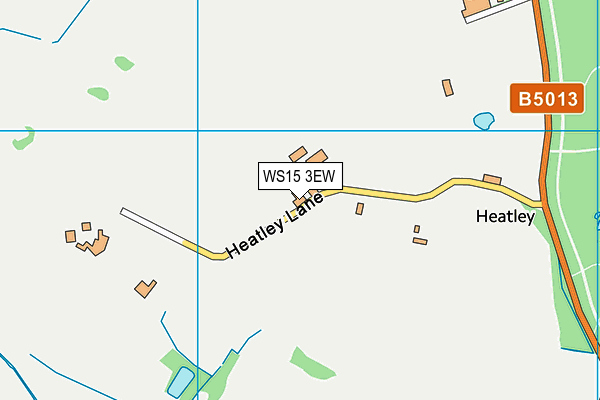 WS15 3EW map - OS VectorMap District (Ordnance Survey)