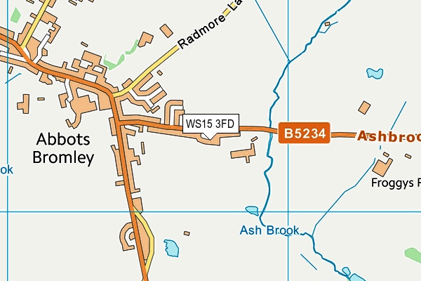 WS15 3FD map - OS VectorMap District (Ordnance Survey)