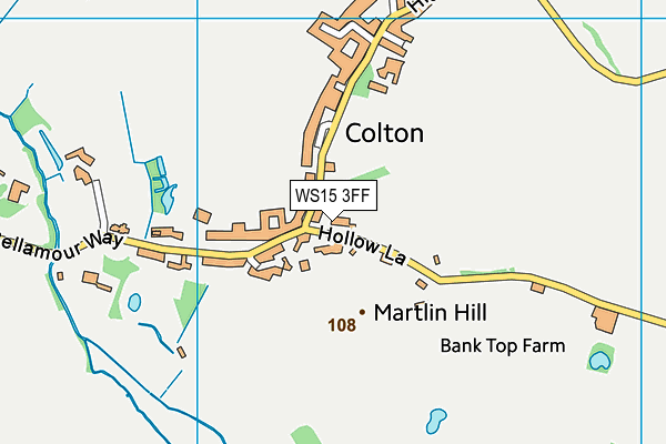 WS15 3FF map - OS VectorMap District (Ordnance Survey)