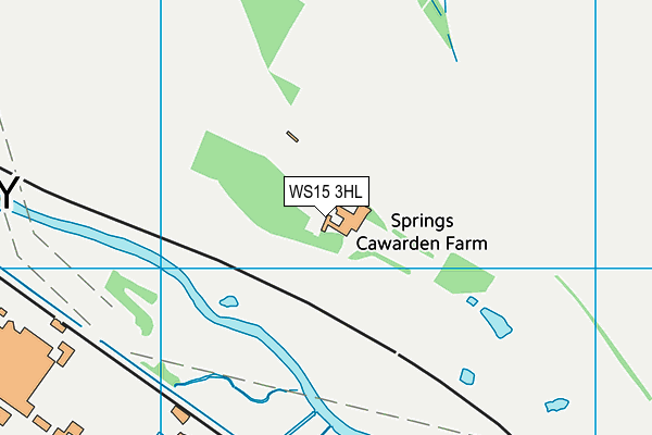 WS15 3HL map - OS VectorMap District (Ordnance Survey)