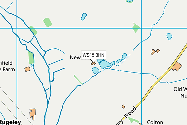 WS15 3HN map - OS VectorMap District (Ordnance Survey)
