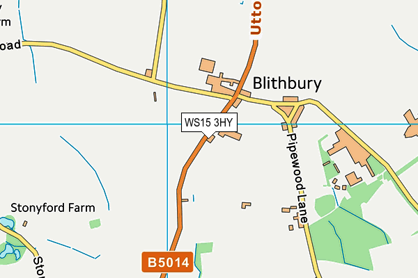 WS15 3HY map - OS VectorMap District (Ordnance Survey)