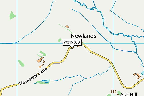 WS15 3JD map - OS VectorMap District (Ordnance Survey)