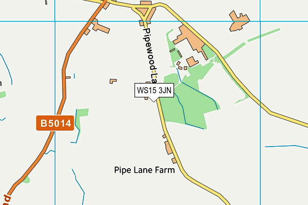 WS15 3JN map - OS VectorMap District (Ordnance Survey)