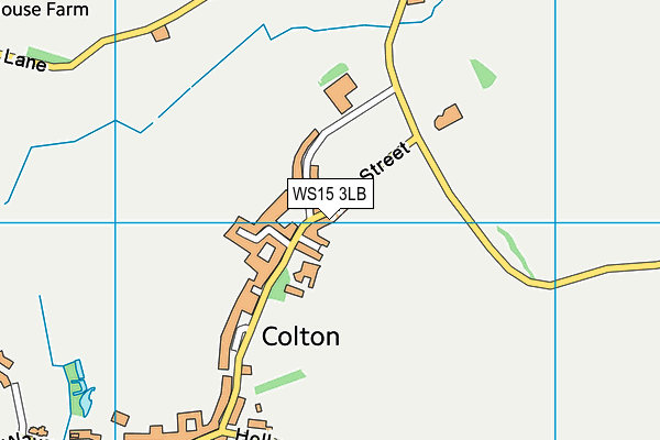 WS15 3LB map - OS VectorMap District (Ordnance Survey)