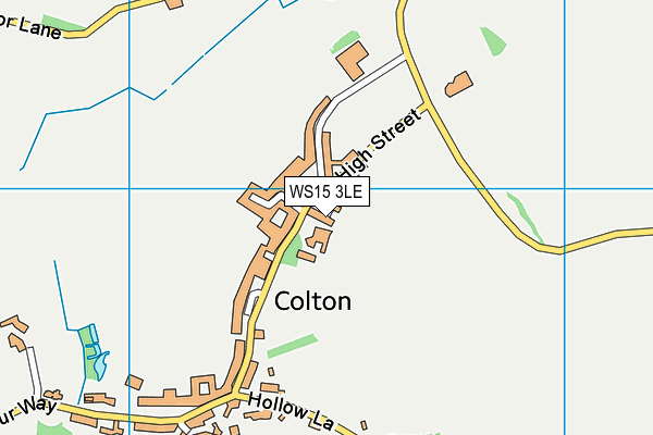 WS15 3LE map - OS VectorMap District (Ordnance Survey)