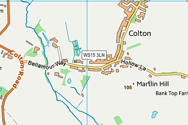 The St. Mary's CofE Primary School map (WS15 3LN) - OS VectorMap District (Ordnance Survey)