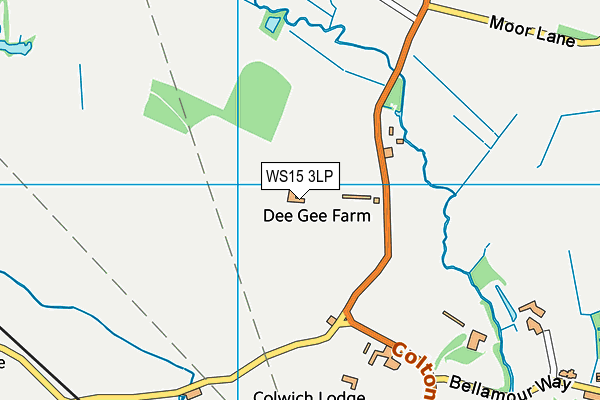 WS15 3LP map - OS VectorMap District (Ordnance Survey)