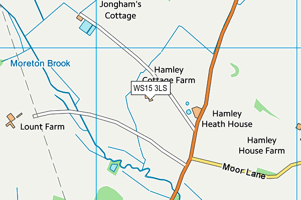 WS15 3LS map - OS VectorMap District (Ordnance Survey)