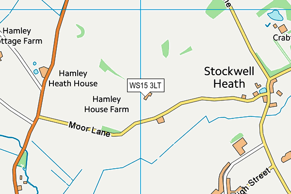 WS15 3LT map - OS VectorMap District (Ordnance Survey)