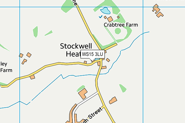 WS15 3LU map - OS VectorMap District (Ordnance Survey)