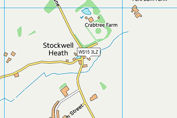 WS15 3LZ map - OS VectorMap District (Ordnance Survey)