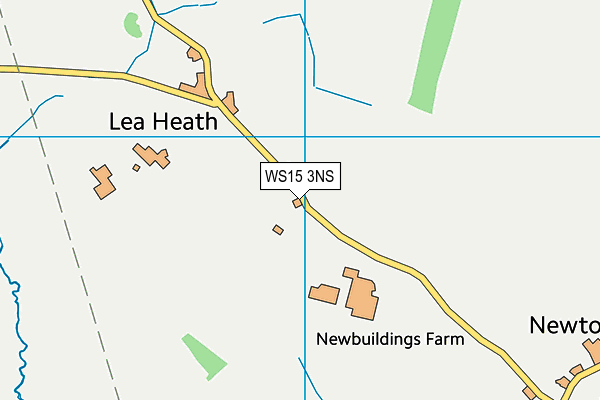 WS15 3NS map - OS VectorMap District (Ordnance Survey)