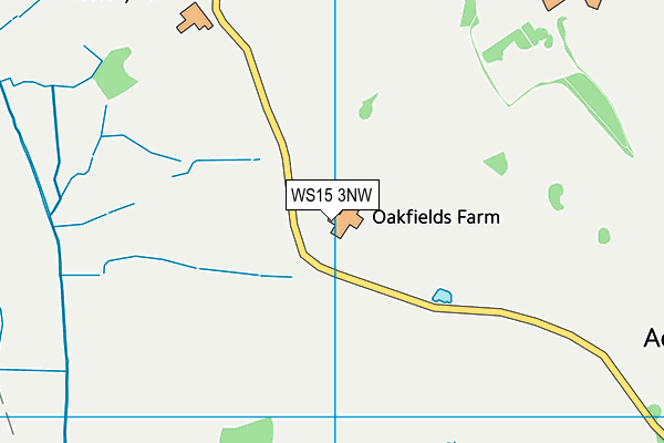 WS15 3NW map - OS VectorMap District (Ordnance Survey)