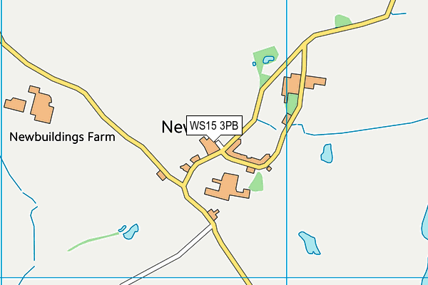 WS15 3PB map - OS VectorMap District (Ordnance Survey)