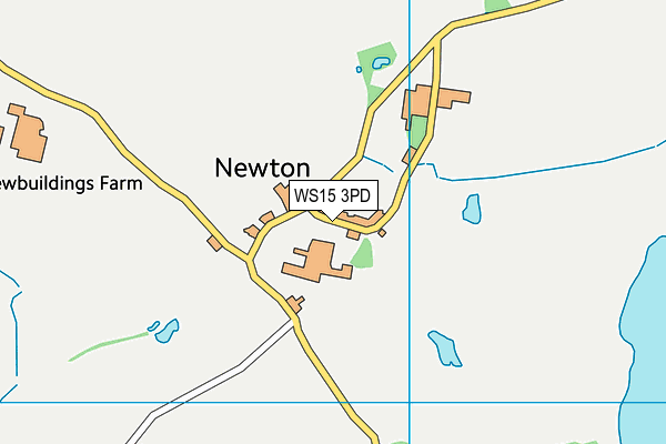 WS15 3PD map - OS VectorMap District (Ordnance Survey)