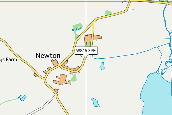 WS15 3PE map - OS VectorMap District (Ordnance Survey)