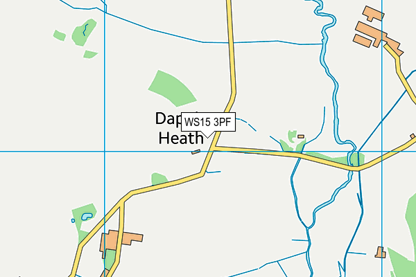 WS15 3PF map - OS VectorMap District (Ordnance Survey)