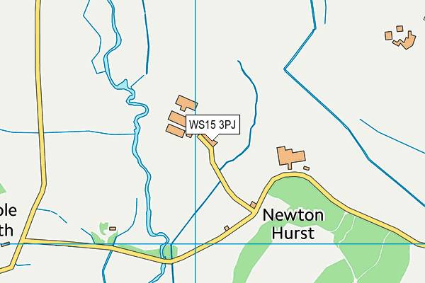 WS15 3PJ map - OS VectorMap District (Ordnance Survey)