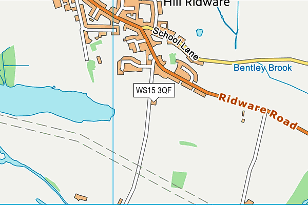 WS15 3QF map - OS VectorMap District (Ordnance Survey)