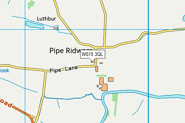 WS15 3QL map - OS VectorMap District (Ordnance Survey)