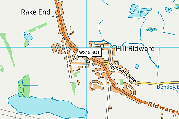 Hill Ridware (Closed) map (WS15 3QT) - OS VectorMap District (Ordnance Survey)