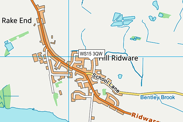 WS15 3QW map - OS VectorMap District (Ordnance Survey)