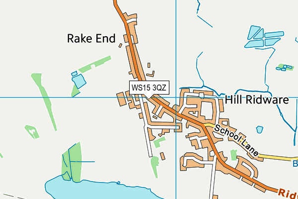 WS15 3QZ map - OS VectorMap District (Ordnance Survey)