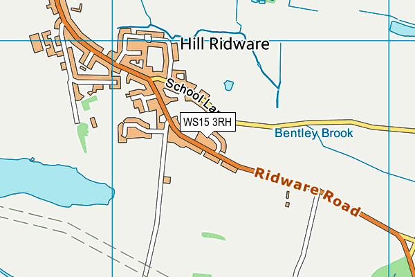 WS15 3RH map - OS VectorMap District (Ordnance Survey)