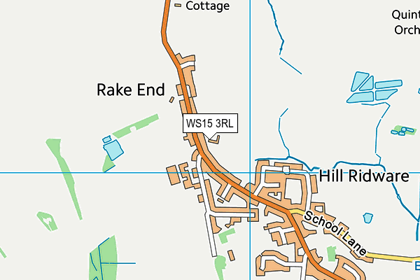 WS15 3RL map - OS VectorMap District (Ordnance Survey)