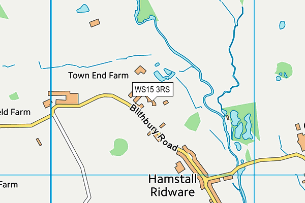 WS15 3RS map - OS VectorMap District (Ordnance Survey)