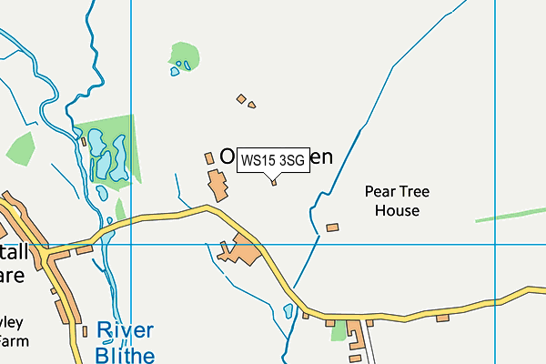 WS15 3SG map - OS VectorMap District (Ordnance Survey)