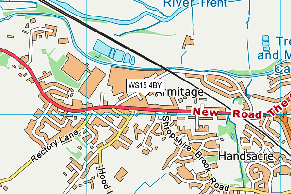 WS15 4BY map - OS VectorMap District (Ordnance Survey)