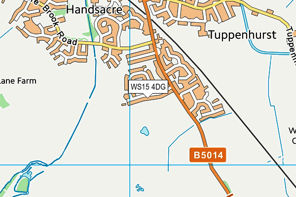 WS15 4DG map - OS VectorMap District (Ordnance Survey)