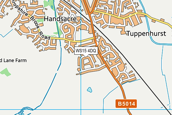 WS15 4DQ map - OS VectorMap District (Ordnance Survey)