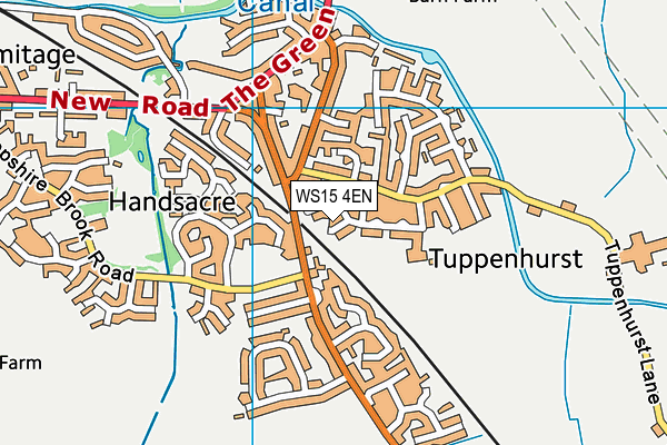 WS15 4EN map - OS VectorMap District (Ordnance Survey)