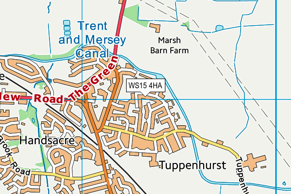 WS15 4HA map - OS VectorMap District (Ordnance Survey)