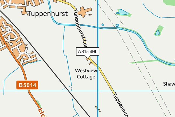 WS15 4HL map - OS VectorMap District (Ordnance Survey)