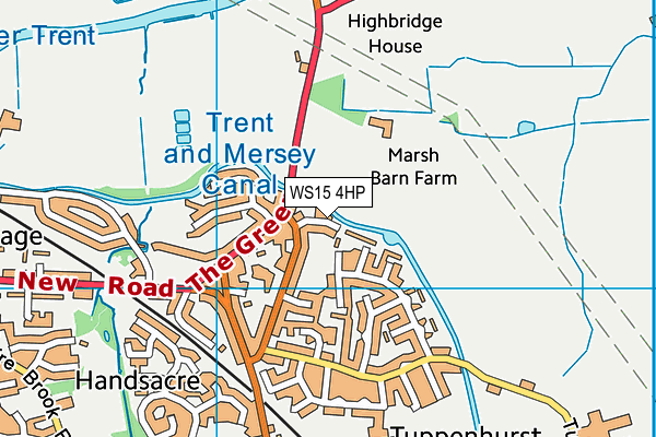 WS15 4HP map - OS VectorMap District (Ordnance Survey)